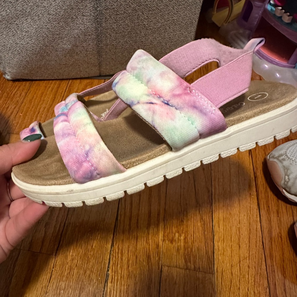 Girls sandals tide dye